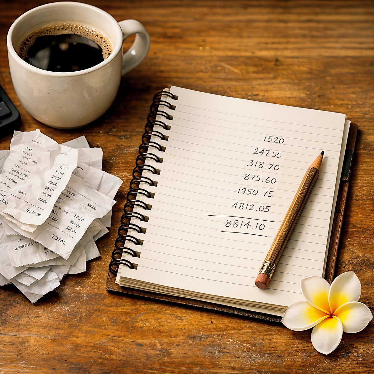 Organized tax documents on desk